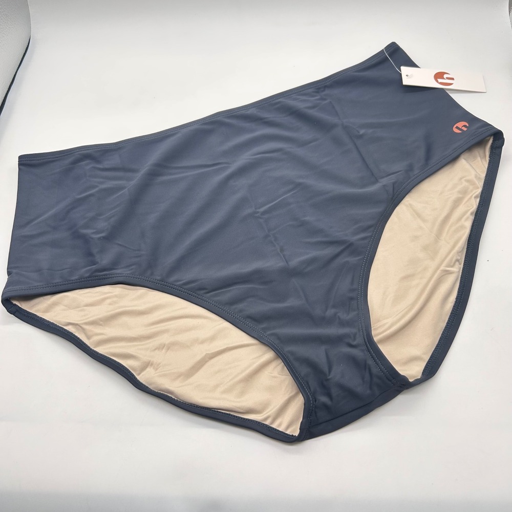 Honey Mark Swim Bottoms Women‎ 2XL Gray High Waist Full Coverage New